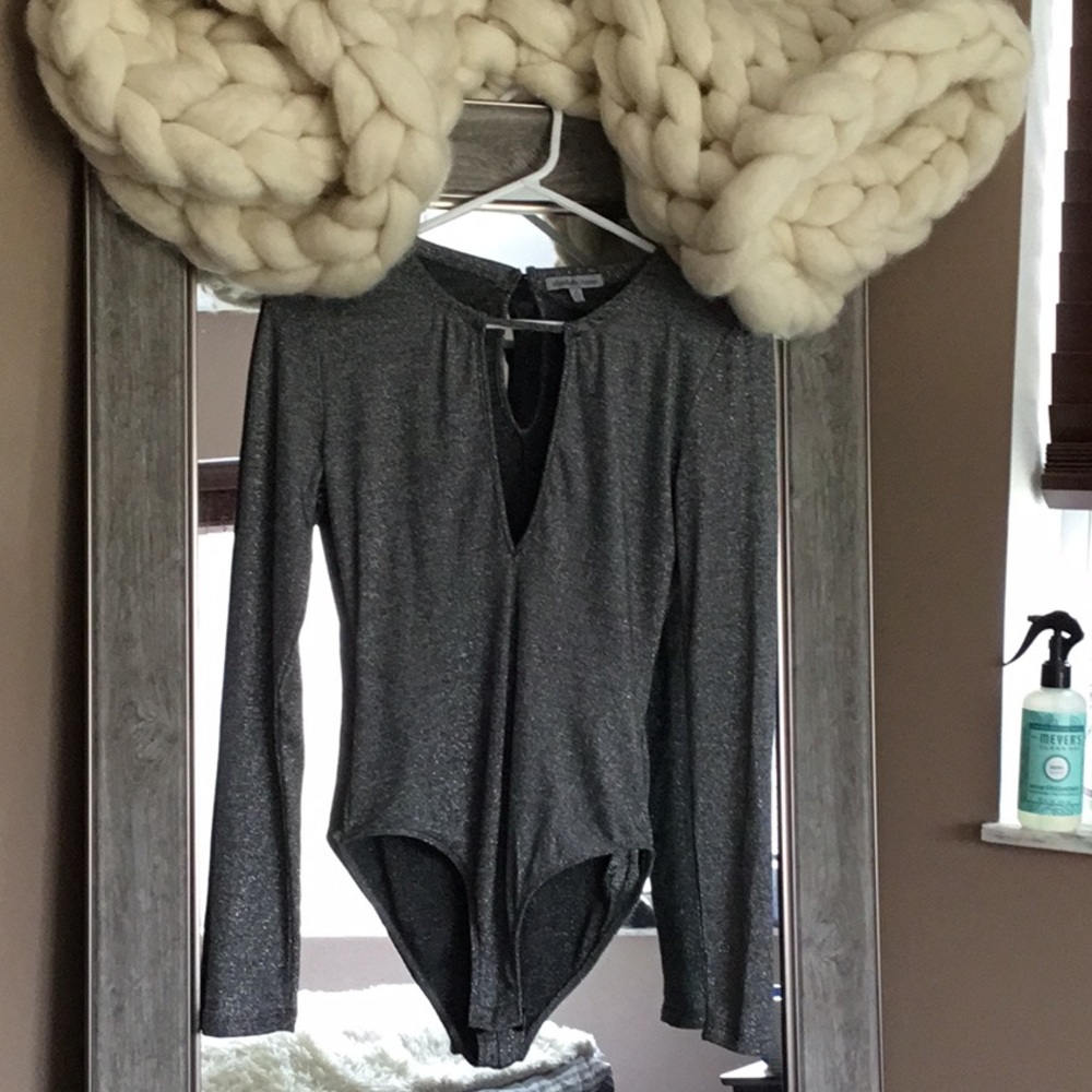 Charlotte Russe Silver Bodysuit 🤍💫